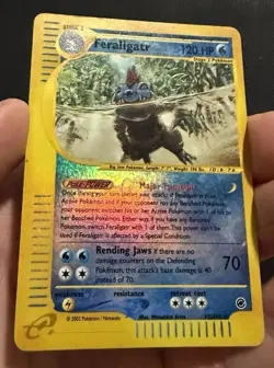 Feraligatr - 47/165 - Pokemon Expedition Reverse Holo Rare Card - Damaged - Image 2