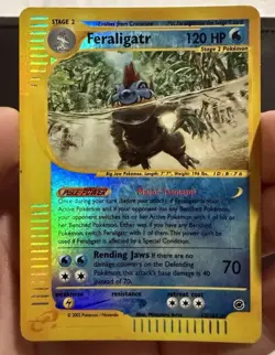 Feraligatr - 47/165 - Pokemon Expedition Reverse Holo Rare Card - Damaged - Image 3