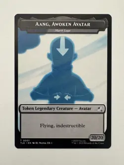 Aang Awoken Avatar / Treasure Token MTG Magic the Gathering Card NM Mint TLA - Image 1