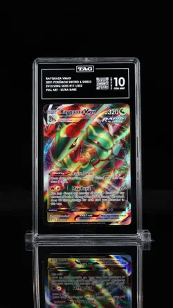 Rayquaza Vmax Gem Mint TAG 10 Full Art Evolving Skies 111/203 Pokemon Card - Image 1