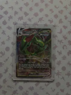 2021 Pokemon SWSH Evolving Skies Rayquaza VMAX Rare #111/203 - Image 1