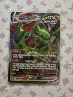 2021 Pokemon SWSH Evolving Skies Rayquaza VMAX Rare #111/203 - Image 2