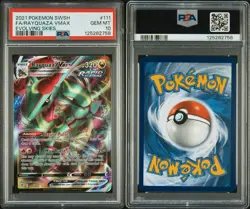 Pokemon 2021 SWSH Evolving Skies Rayquaza VMAX #111/203 PSA 10 - Image 3