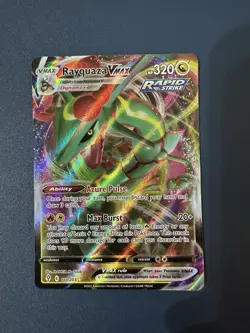Pokemon Rayquaza VMAX Holo Card Evolving Skies Ultra Rare 111/203 - Image 1