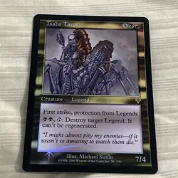 Magic The Gathering FOIL Tsabo Tavoc - Invasion MTG Legendary EDH Commander - Image 2