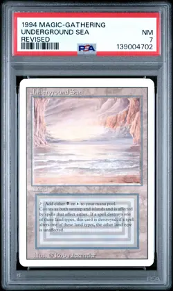 1994 MAGIC: THE GATHERING REVISED UNDERGROUND SEA PSA 7 - Image 1