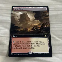 NM Magic The Gathering Modern Horizons 2 NM Extended Art Arid Mesa - Image 2