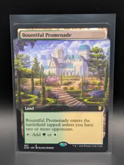 MTG - Bountiful Promenade - EXTENDED ART - Land (G/W) - CLB #601 - Rare - NM - Image 1