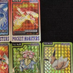 Lot of 17 Vintage 1997 Japanese CCG TCG Pokemon Carddass Card Prism Holo G56406 - Image 4
