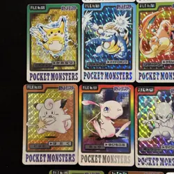 Lot of 17 Vintage 1997 Japanese CCG TCG Pokemon Carddass Card Prism Holo G56406 - Image 5