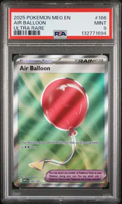 2025 POKEMON MEG EN-MEGA EVOLUTION ULTRA RARE #166 AIR BALLOON PSA 9 - Image 1