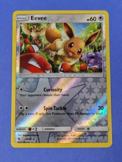 Eevee - 48/68 - Rare Reverse Holo Hidden Fates - Pokemon Card - NM - Image 1