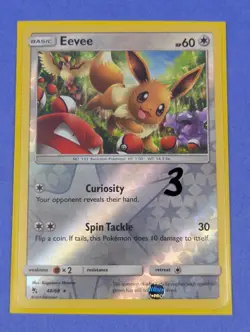 Eevee - 48/68 - Rare Reverse Holo Hidden Fates - Pokemon Card - NM - Image 3