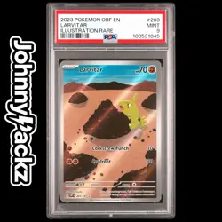 Pokemon TCG - Larvitar 203/197 Illustration Rare Card - Obsidian Flames - PSA 9 - Image 1