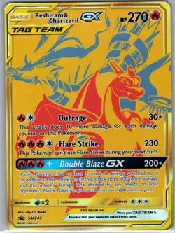 Reshiram & Charizard GX SM247 SM Promos - Pokemon Card - NM - Image 1