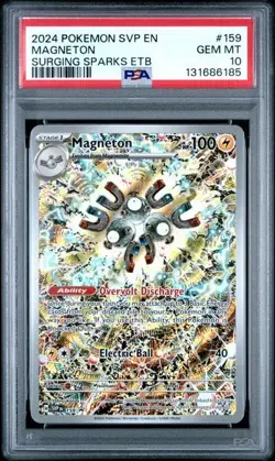 2024 POKEMON SVP EN-SV BLACK STAR PROMO #159 MAGNETON PSA 10 - Image 1