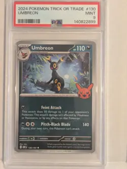 2024 POKEMON TRICK OR TRADE #130 UMBREON PSA 9 free shipping - Image 1