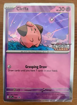 Cleffa SV037. Obsidian Flames Pokemon Prerelease Promo Sealed Cards - Image 1