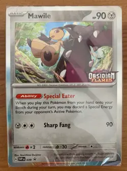 Mawile SV039. Obsidian Flames Pokemon Prerelease Promo Sealed Cards - Image 1