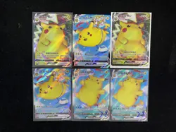 2023 Pokemon TCG S-Chinese CSDC 020/024 024/024 Pikachu VMax Holo Lot*6 LU57 - Image 2