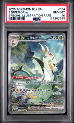 2025 POKEMON BLK EN-BLACK BOLT SPECIAL ILLUSTRATION RARE SERPERIOR EX PSA 10 - Image 1