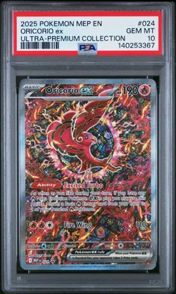 2025 Pokemon MEP En Oricorio Ex Ultra Premium Collection Black Star #024 PSA 10 - Image 1