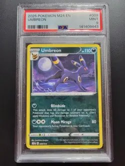 2025 Pokemon M24 EN Umbreon 009/015 PSA 9 Mint Pokemon Tcg - Image 1