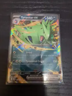 Tyranitar EX Double Rare Full Art Holo Pokemon #064/131 Prismatic Evolutions - Image 1