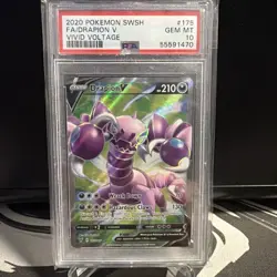 2020 Pokemon Sword & Shield Vivid Voltage Drapion V 175/185 PSA 10 - Image 1