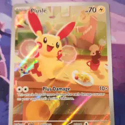 Pokemon Plusle Holo 70 HP 10+ Damage Lightning Basic Card English - Image 1