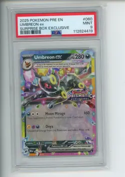 2025 Pokemon Surprise Box Umbreon #060/131 Stamped Promo PSA 9 MINT (419) - Image 1