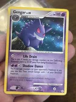 Gengar Diamond and Pearl 27/130 Lv. 39 Non Holo 2007 Old School gas - Image 1