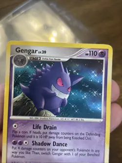 Gengar Diamond and Pearl 27/130 Lv. 39 Non Holo 2007 Old School gas - Image 2
