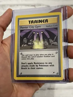 PEWTER CITY GYM 115/132 - UNLIMITED Gym Heroes VINTAGE POKEMON CARD NM Uncommon - Image 1