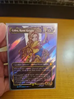 MTG Celes, Rune Knight (Borderless) (Surge Foil) Commander: Final Fantasy Foil - Image 3