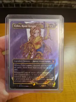 MTG Celes, Rune Knight (Borderless) (Surge Foil) Commander: Final Fantasy Foil - Image 4