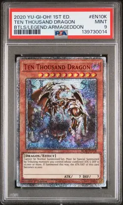 2020 YU-GI-OH! BOL : ARMAGEDDON 1ST EDITION TEN THOUSAND DRAGON PSA 9 - Image 1