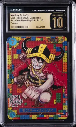 2025 ONE PIECE JPN PC: ONE PIECE DAY'25 PROMO MONKEY D. LUFFY CGC 10 PRISTINE - Image 1