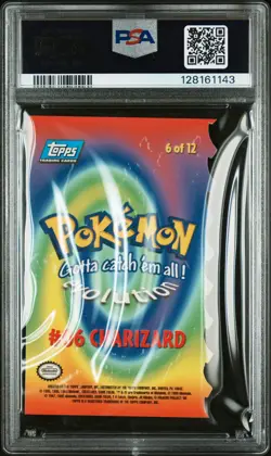 1143 Charizard 1999 Topps Pokemon Evolution #6 The Movie Die-Cut PSA 9 - Image 2