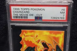 1999 Topps Pokemon Charizard #6 The Movie Die-Cut PSA 7(NM) - Image 2