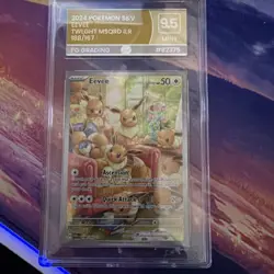 Pokemon Eevee TCG Twilight Masquerade Illustration Card 188/167 PSA 9 - Image 1