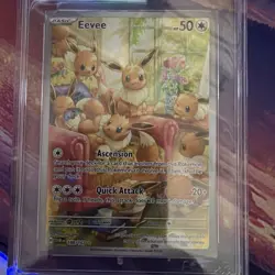 Pokemon Eevee TCG Twilight Masquerade Illustration Card 188/167 PSA 9 - Image 2