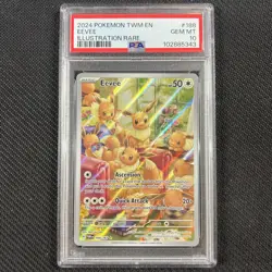 Eevee 188/167 IR PSA 10 Pokemon Card English Twilight Masquerade TCG CCG - Image 4