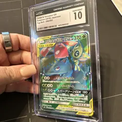 Venusaur & Celebi GX Full Art 96 Japanese Tag Bolt Pokemon Card CGC 10 gem Mint - Image 3