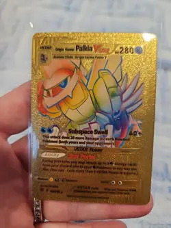 Palkia Vstar Rainbow Gold Foil Fan Art Vinyl Textured Collector Pokemon Card - Image 1