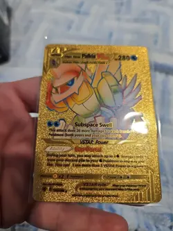 Palkia Vstar Rainbow Gold Foil Fan Art Vinyl Textured Collector Pokemon Card - Image 3