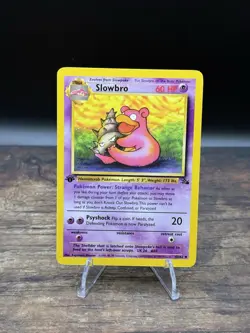 Pokemon TCG Slowbro Fossil 1st Edition Uncommon Card 43/62 Vintage - Image 1
