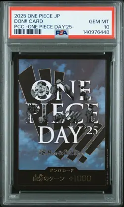 2025 ONE PIECE JPN PREMIUM COLLECTION ONE PIECE DAY'25 DON!! CARD PSA 10 - Image 1