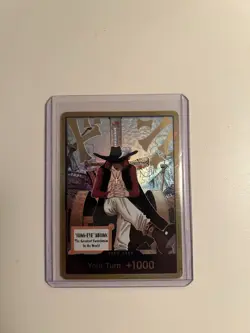 DON!! Card (Dracule Mihawk) (Gold) The Azure Sea's Seven Foil - Image 1