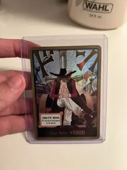 DON!! Card (Dracule Mihawk) (Gold) The Azure Sea's Seven Foil - Image 2